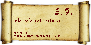 Sükösd Fulvia névjegykártya